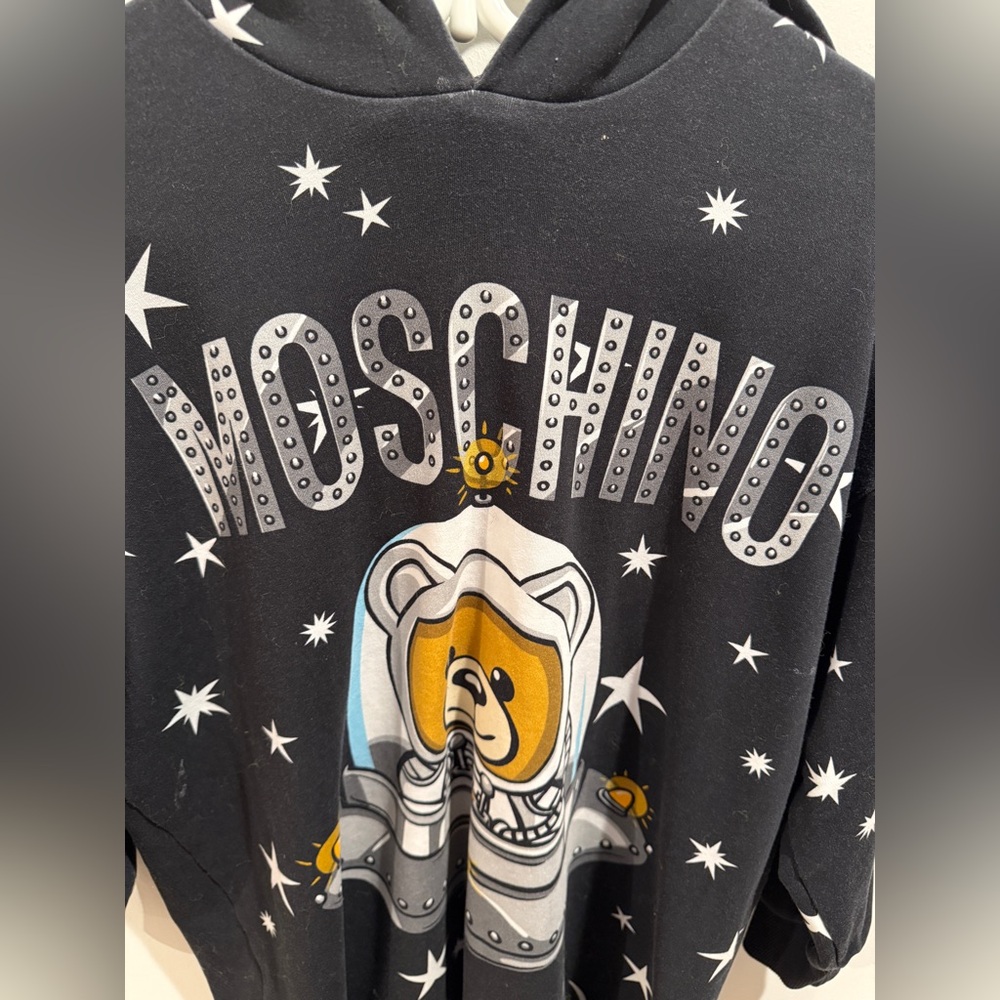 Moschino Black spaceship teddy hoodie size M